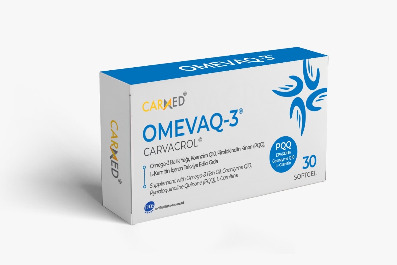 Omevac 3 Balık Yağı, Koenzim Q10, PQQ, L-Karnitin 30 Softgel